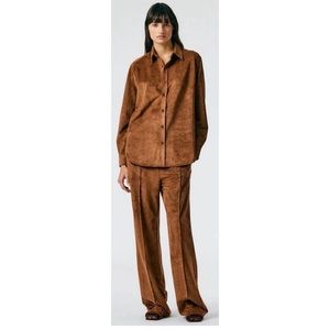 Tibi Ultrasuede Button Down shirt